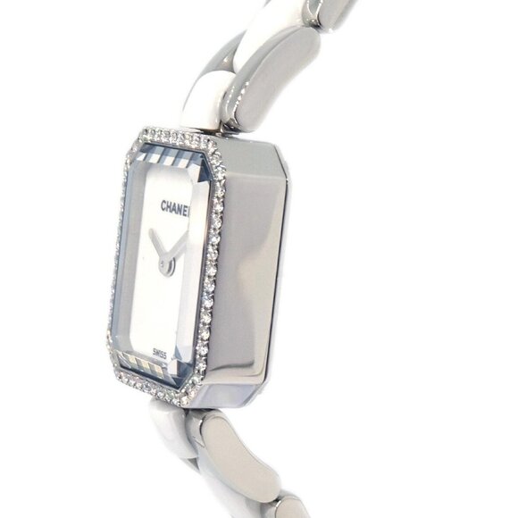 Chanel Premiere H2132 Quartz Watch Ceramic SS Diamond 194207